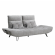 Pemberly Row Chenille Sofa with Power Seat Depth and Headrests in Gray
