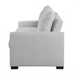 Pemberly Row Textured Fabric Convertible Studio Sofa with Pull-Out Bed in Gray