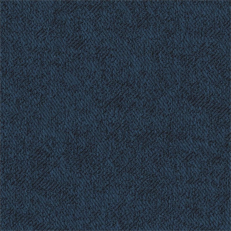 Pemberly Row Textured Fabric Click Clack Convertible Armless Sofa in Blue
