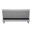 Pemberly Row Textured Fabric Click Clack Convertible Armless Sofa in Light Gray