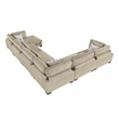 Pemberly Row Microfiber 6-Piece Modular Sectional with Chaise 300 lbs in Brown