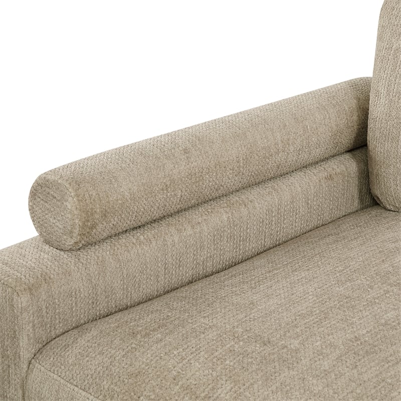 Pemberly Row Microfiber 8-Piece Modular Sectional 300 lbs in Brown