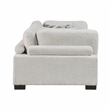 Pemberly Row Textured Microfiber Modular Love Seat with Pillows 300 lbs in Beige