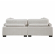 Pemberly Row Textured Microfiber Modular Love Seat with Pillows 300 lbs in Beige