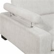 Pemberly Row Textured Microfiber Modular Love Seat with Pillows 300 lbs in Beige