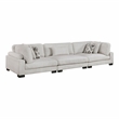 Pemberly Row Microfiber 3-Piece Modular Sofa with Pillows 300 lbs in Beige