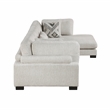 Pemberly Row Microfiber 3-Piece Modular Sectional with Chaise 300 lbs in Beige