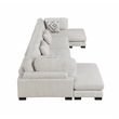 Pemberly Row Microfiber 4-Piece Modular Sectional with Chaise 300 lbs in Beige