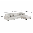 Pemberly Row Microfiber 4-Piece Modular Sectional with Ottoman 300 lbs in Beige