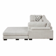 Pemberly Row Microfiber 4-Piece Modular Sectional with Ottoman 300 lbs in Beige