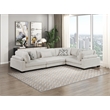 Pemberly Row Microfiber 4-Piece Modular Sectional with Pillows 300 lbs in Beige