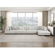 Pemberly Row Microfiber 4-Piece Modular Sectional with Chaise 300 lbs in Beige