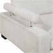Pemberly Row Microfiber 5-Piece Modular Sectional with Chaise & Ottoman in Beige