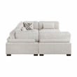 Pemberly Row Microfiber 6-Piece Modular Sectional with Ottoman 300 lbs in Beige