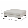 Pemberly Row Microfiber 7-Piece Modular Sectional with Chaise & Ottoman in Beige