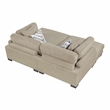 Pemberly Row Microfiber 2-Piece Modular Chaise Set 300 lbs in Brown