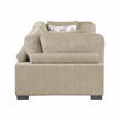 Pemberly Row Textured Microfiber Modular Love Seat with Pillows 300 lbs in Brown