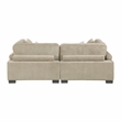 Pemberly Row Textured Microfiber Modular Love Seat with Pillows 300 lbs in Brown