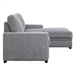 Pemberly Row Chenille Sectional with Pull-Out Bed and Storage in Dark Gray