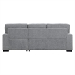 Pemberly Row Chenille Sectional with Pull-Out Bed and Storage in Dark Gray