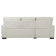 Pemberly Row Chenille Sectional with Left Chaise Pull-Out Bed & Storage in Beige