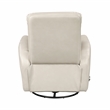 Pemberly Row Faux Leather Swivel Glider Recliner 300 lbs in Beige