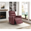 Pemberly Row Faux Leather Swivel Glider Recliner 300 lbs in Red