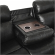 Pemberly Row 2-Piece Manual Reclining Sofa Set with Cup Holders in Black