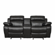 Pemberly Row 2-Piece Manual Reclining Sofa Set with Cup Holders in Black