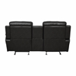 Pemberly Row 2-Piece Manual Reclining Sofa Set with Cup Holders in Black