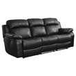 Pemberly Row 2-Piece Manual Reclining Sofa Set with Cup Holders in Black
