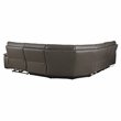 Pemberly Row 6-Piece Power Reclining Sectional with USB & Console in Brown