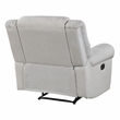 Pemberly Row Microfiber Reclining Chair with Nailhead Trim 300 lbs in Mist