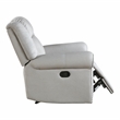 Pemberly Row Microfiber Reclining Chair with Nailhead Trim 300 lbs in Mist