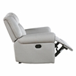 Pemberly Row Microfiber Reclining Chair with Nailhead Trim 300 lbs in Mist