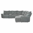 Pemberly Row 6-Piece Sectional with 2 Recliners Chaise & Console - Dark Gray