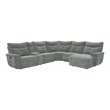 Pemberly Row 6-Piece Sectional with 2 Recliners Chaise & Console - Dark Gray