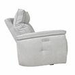 Pemberly Row 6-Piece Fabric Sectional with 3 Recliners and Console in Mist Gray