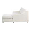 Pemberly Row 2-Piece Textured Fabric Sectional with Right Chaise in Ivory