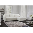 Pemberly Row 2-Piece Textured Fabric Sectional with Right Chaise in Ivory