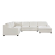 Pemberly Row 4-Piece Textured Fabric Sectional with Right Chaise in Ivory