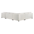 Pemberly Row 4-Piece Textured Fabric Sectional with Right Chaise in Ivory