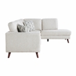 Pemberly Row Chenille 2-Piece Sectional with Right Chaise 300 lbs - Silver Cloud