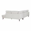 Pemberly Row Chenille 2-Piece Sectional with Right Chaise 300 lbs - Silver Cloud