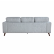 Pemberly Row Chenille Mid-Century Sofa with 2 Pillows 300 lbs in Blue-Gray