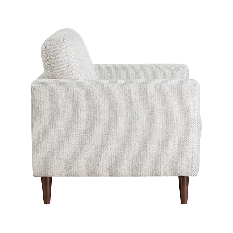 Pemberly Row Mid-Century Loveseat with 2 Pillows 300 lbs in Silver Cloud