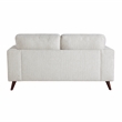 Pemberly Row Mid-Century Loveseat with 2 Pillows 300 lbs in Silver Cloud