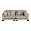 Pemberly Row Corduroy Modular Loveseat with 4 Pillows 300 lbs in Taupe