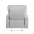 Pemberly Row Velvet Manual Reclining Accent Chair 300 lbs in Gray