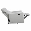 Pemberly Row Velvet Manual Reclining Accent Chair 300 lbs in Gray